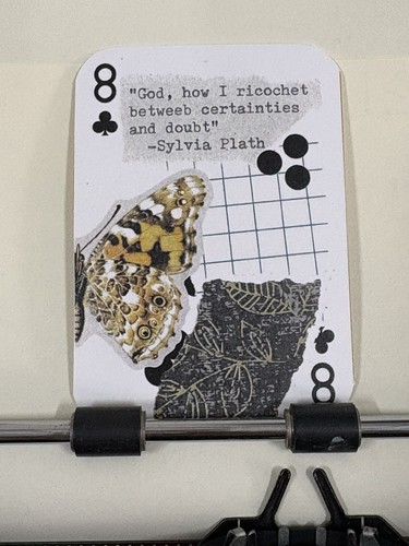 Carta collage citazione - , sylvia