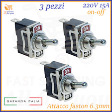 Interruttore interruttori 12 v 12v 24v 220v volt on off a leva levetta unipolare