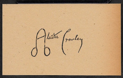 Aleister crowley autografo - aleister,