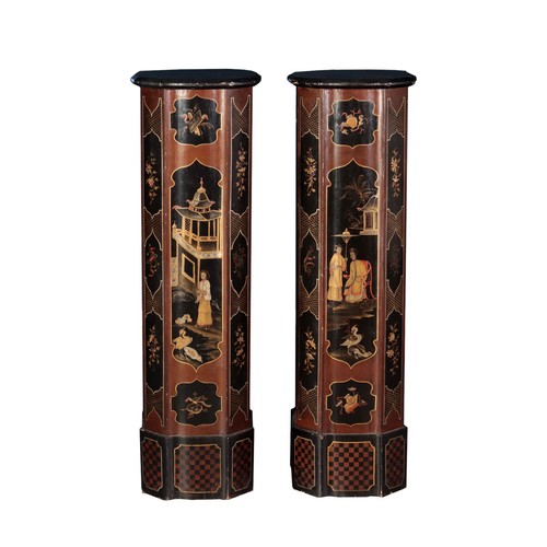 Coppia colonne porta vaso - coppia,