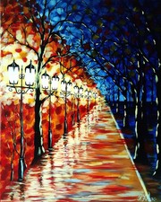 Paesaggio autunnale dipinto