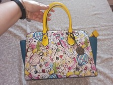 Borsa donna Y Not - La Vegas bauletto borsa a mano con tracolla giallo blu fuxia