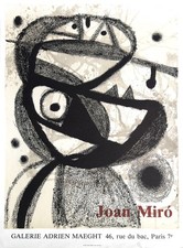 Joan MIRO - Affiche en lithographie lithographic poster exposition de 1983