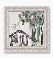 Zanzibar Beach Bungalow Art • Dipinto Originale Impasto Texturizzato • Decorazione Isola