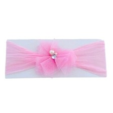 Cerchietto rosa con volant