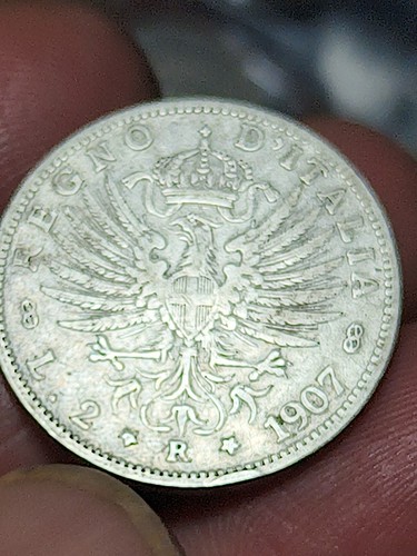 Moneta lire 1907 aquila - 1907,