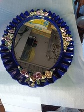 Specchio Ovale Ceramica Capodimonte
