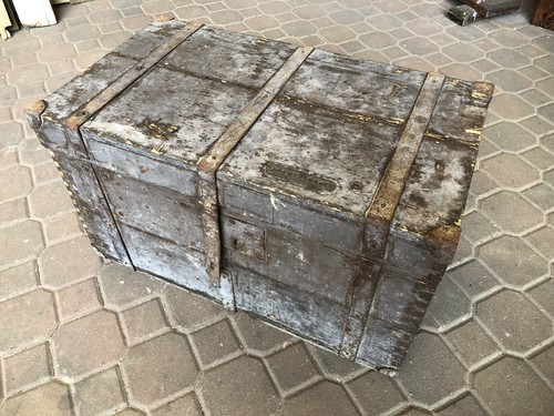 Baule legno con - baule, rinforzi