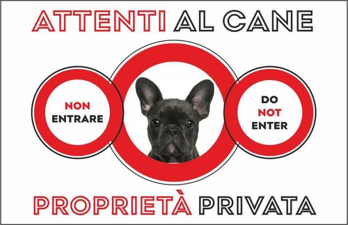 Cartello segnaletico attenti - segnaletico,