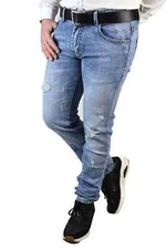 Jeans strappati Uomo Elasticizzato slim fit Regular a Vita Bassa Skinny 42 44 48