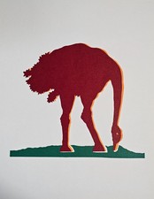 Gino Marotta FOTOLITOGRAFIA " Struzzo " RARA