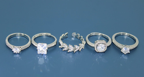 Anello donna set 5pz - anello,