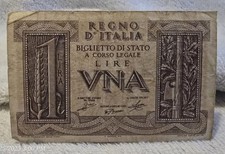 Banknote, Italy, 1 Lira, 1939
