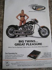 GENUINE ZODIAC HARLEY-DAVIDSON MOTORCYCLES BIKERS 2001 ADVERT A4 FILE 44