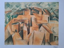 Firmato Pablo Picasso - Paesaggio cubista - Certificato SPADEM Parigi