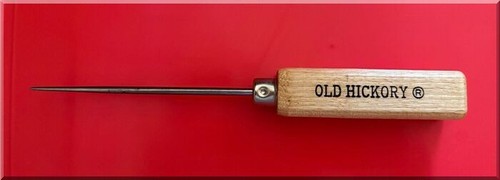 Vintage old hickory ice pick - old,