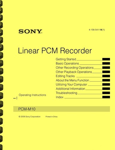 Sony pcm m10 registratore - sony, pcm-m10