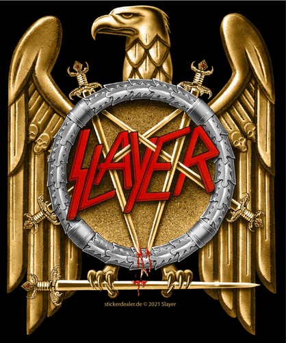 Aufkleber slayer gold eagle - aufkleber,