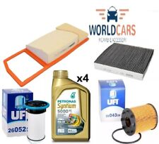 KIT TAGLIANDO FIAT 500 PANDA 1.3 MJT EURO 6 4 FILTRI UFI 4 LT PETRONAS XS 5W30