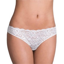 6 Slip Brasiliana Donna in Cotone Bielastico con Inserti in Pizzo Cotonella GD17