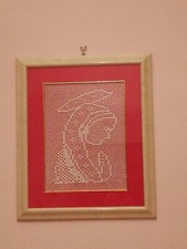 Quadro uncinetto filet con - quadro, a