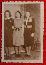 PHOTO FOTO TRE BELLE RAGAZZE 1930 - 40 C. ( F 27 )