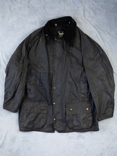 Barbour Beaufort A145 giacca cerata blu navy nero taglia C46 / 117 cm XXL 2XL vintage