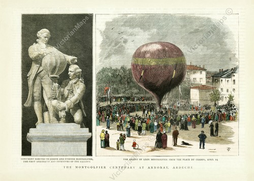 Stampa antica palloncino aria - antica,