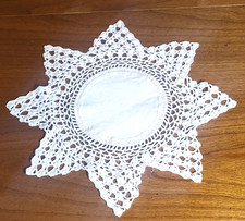 Centrino tondo vintage bianco