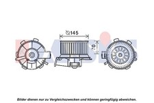 Aks Dasis Ventola Interna Motore Ventola Adatta Per Citroën C2 C3 Peugeot 1007