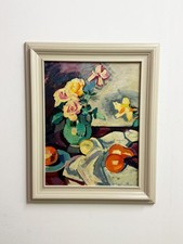 Grande dipinto ad olio vintage