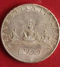 500 Lire in argento Caravelle 1966 Repubblica italiana