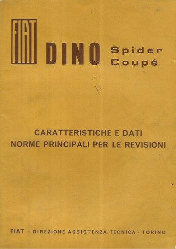 Manuale fiat dino - 2000, spider