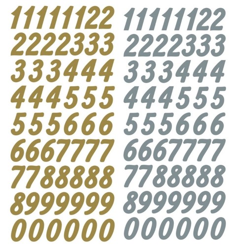 Adesivi grandi numeri oro - grandi,