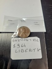 ONE CENT 1964  USA LIBERTY