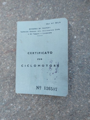 Certificato libretto - certificato,