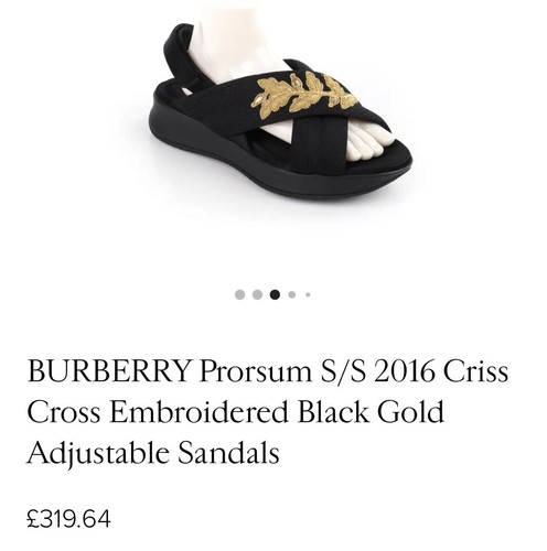 Sandali burberry tela ricamo - sandali,