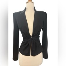 Blazer donna Bebe elegante nero sartoriale slim fit spalle alte - taglia 0