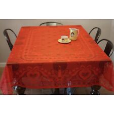 TOVAGLIA  NATALIZIA ROSSA IN PIZZO 170x140 cm
