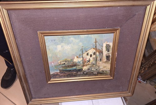 Dipinto olio tavola - su,