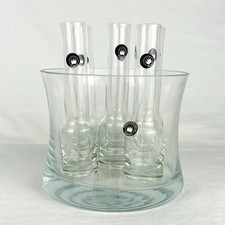 Servizio Vodka Vintage COLONY MCM Cristallo Set per 6 Fatto a Mano in Turchia Mai Usato NOS