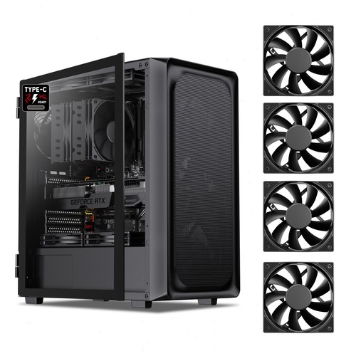 Darkrock ec2 black atx mid - darkrock,