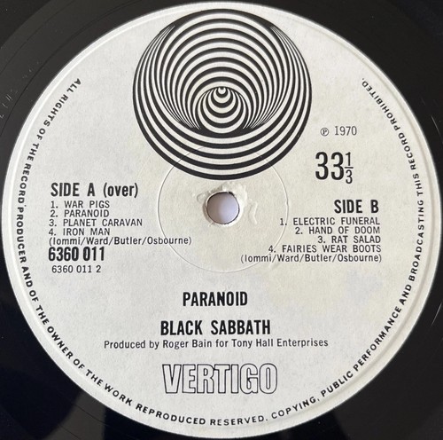 Black sabbath paranoid 1970 - black,