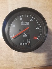 Contagiri Rpmx100 e Conta Ore fondo nero 12 - 24 volt Ø 100mm per motori diesel