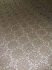 VTG Beige Hand Crochet Bed