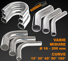 TUBO Curva ALLUMINIO SELEZIONE Gomito Manicotto flessibile lucido ARCO ALU Tubi