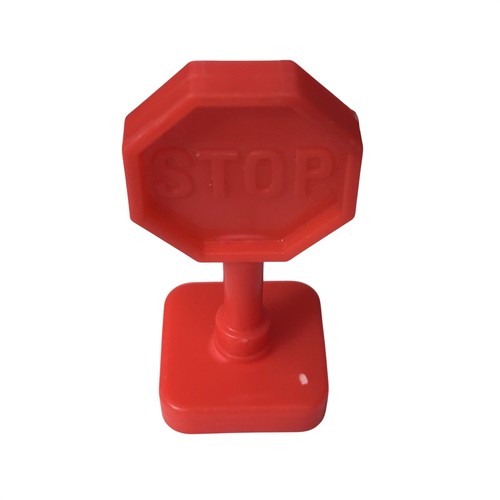 Insegna stop plastica rossa