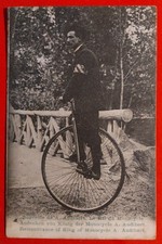 CARTOLINA VELOCIPEDE CICLISMO BICI  MONOCICLO A. AUDIBERT  PRIMI 900