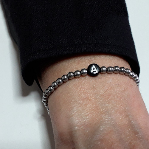 Bracciale con iniziale lettera - bracciale,