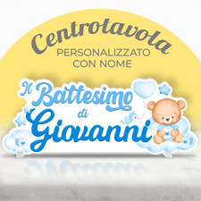Centrotavola Personalizzato Battesimo Bimba Bimbo. Decorazione Battesimo Bambina